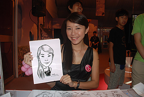 caricature live sketching for LG Infinia Roadshow - day 2 -8