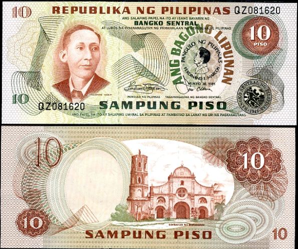 10 Piso Filipíny 1981, P167