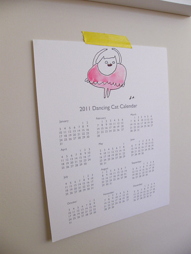 Dancing Cat Wall Calendar!