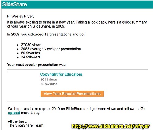 Your Year in 2009 on SlideShare