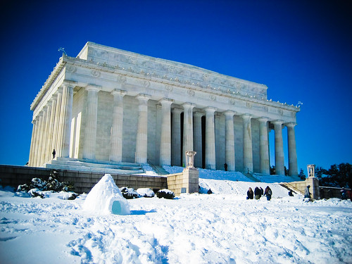 Lincoln Memorial in the snow