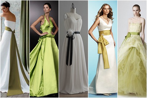 green wedding dressses Branch Out Increase the drama of the dress by 
