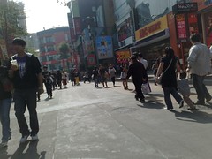 Crowd on the street at Ximending