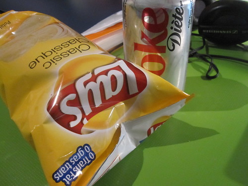 chips, soda - $1.25