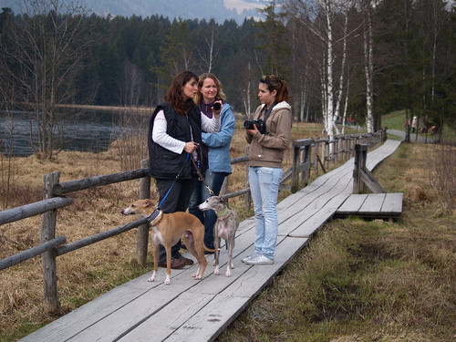 Sabine, Simone und Selina am Schwarzsee