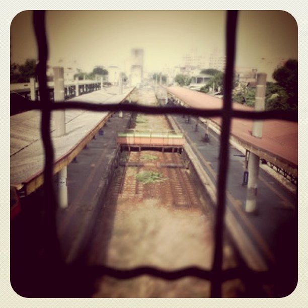 Empty railway platform…