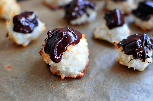 CHOCOLATE COVERED COCONUT MACAROONS