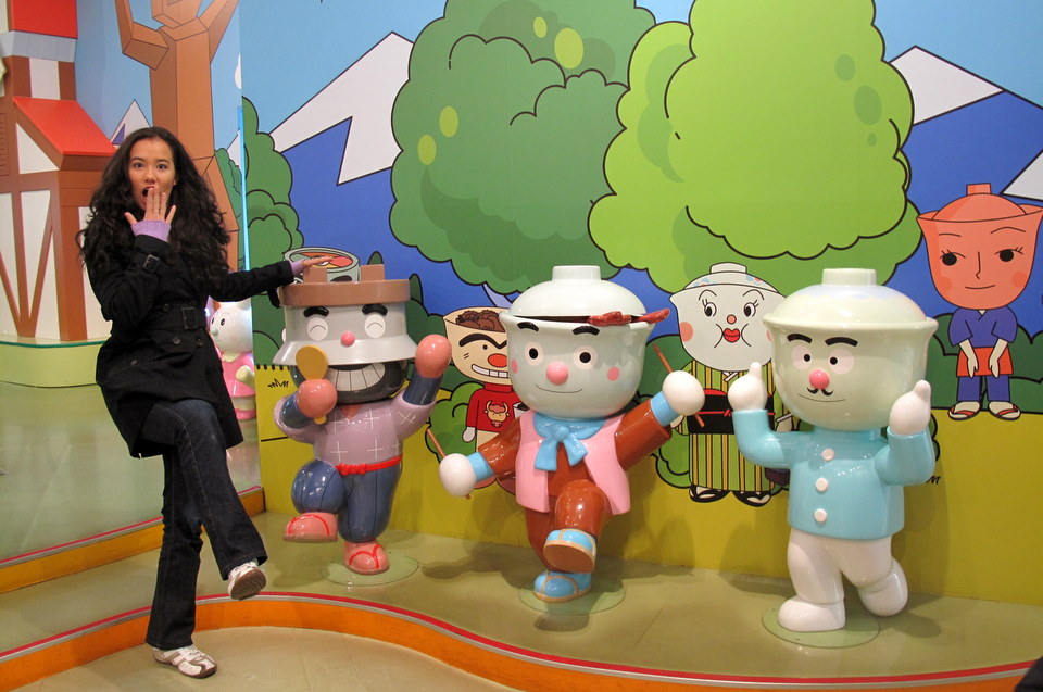 My niece enjoying some time with the anpanman characters.