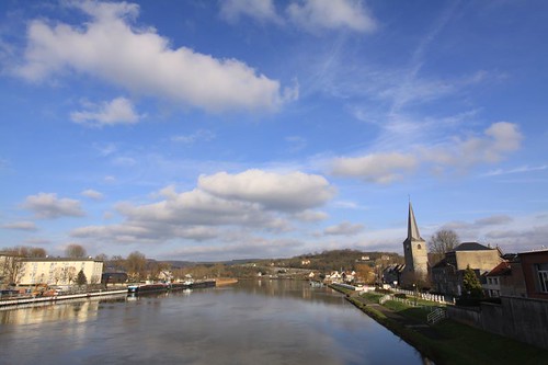 La Meuse River, Givet - France.
