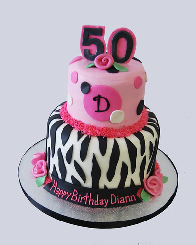 50th Birthday Party Cakes. 50th birthday pink and black