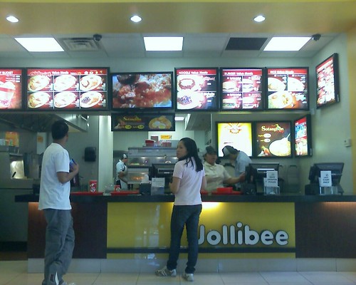 inside the yumburger lair at jollibee in queens yesterday.