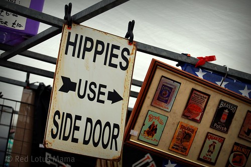 Hippies use side door