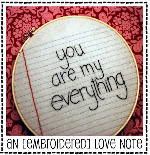 A Little Emboidered Love Note