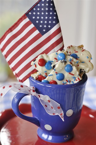 Red White & Blue Cookie Bark