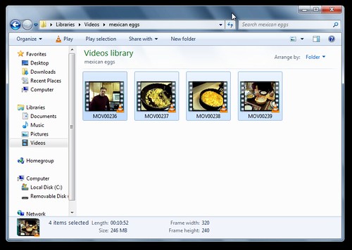Copy videos from your camera into your Videos library