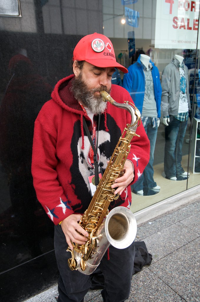 Saxophone Player on the Street