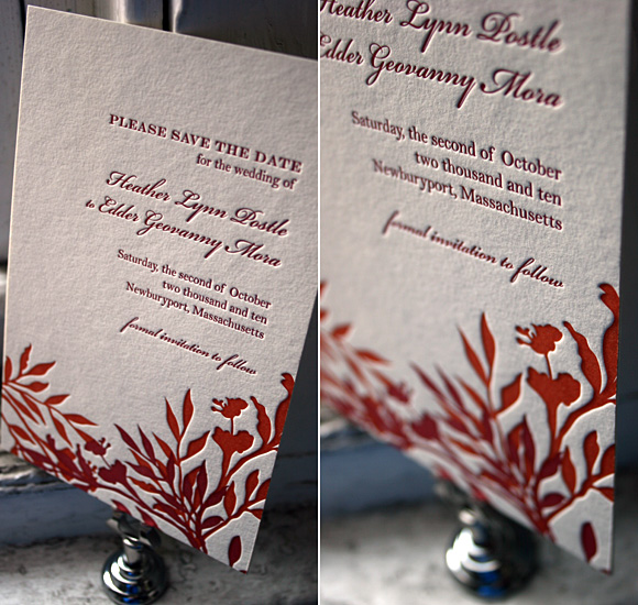 Letterpress Save the Dates by Smock