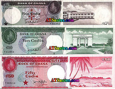 Ghana banknotes