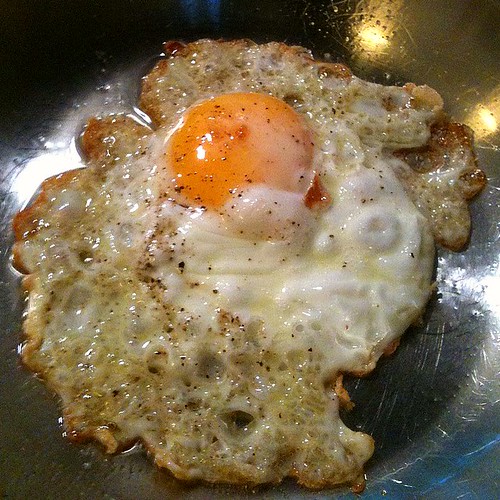 Recipe: Fried Egg Panino on Ciabatta with Rustic Chickpea Spread and Tomato