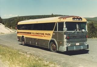 Yellowstone National Park Bus.  Wyoming  1984.