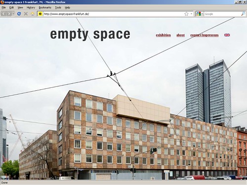 Webseite Empty Space Screenshot