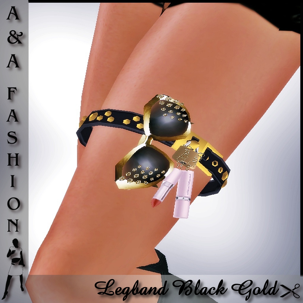A&A Fashion Legband Black Gold