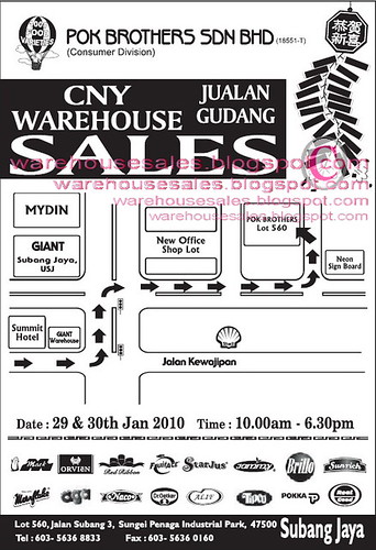 29 - 30 Jan: Pok Brothers CNY Warehouse Sale