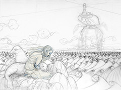 WIP Sea Lion Dream - Rough sketch 3
