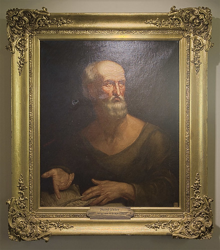 Oil painting, "Saint Peter" by William R. Simpson, at the Pere Marquette Gallery of the Saint Louis University Museum of Art, in Saint Louis, Missouri, USA