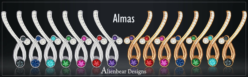 Almas earrings I poster