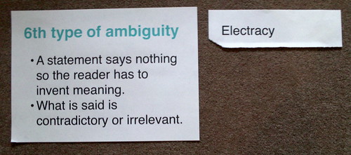 Empson, the 6th type of ambiguity & literacies