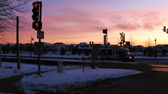 Sunset in Glenview Illinois. February 2010.