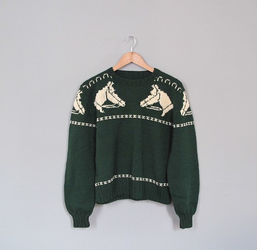 vtg horse sweater