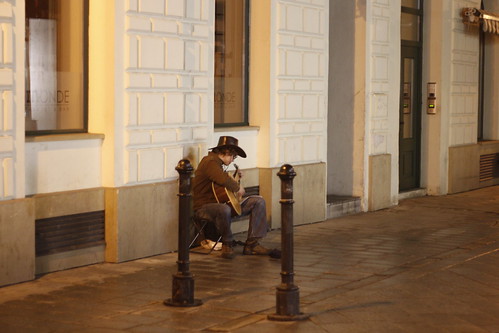 Street performer in Bratislava