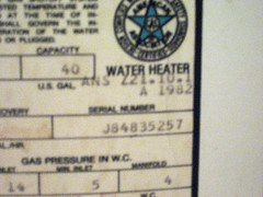 28 year old hot water heater