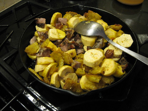 cooking the plantain