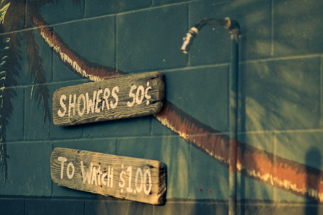 "Showers 50¢"