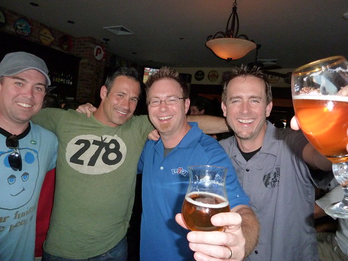 Kite & Key co-owner Jim Kirk with Sam Calagione, Bill Covaleski & Greg Koch