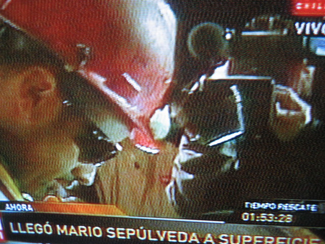 Foto Rescate del segundo minero Mario Sepúlveda 