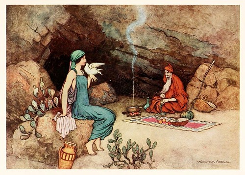 024-El principe cerezo -The fairy book  the best popular fairy stories -Goble Warwick 1913