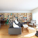 Living Room/ Library project by The 10 cent designer