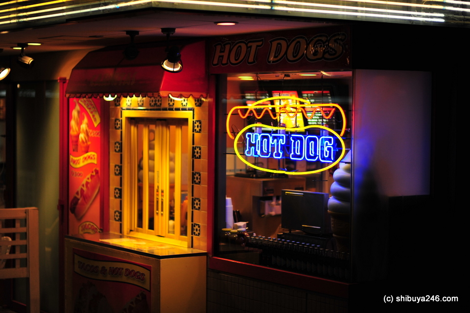 Nostalgic looking Hot Dog shop.