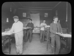 Students in the incubation room at the Woodbin...