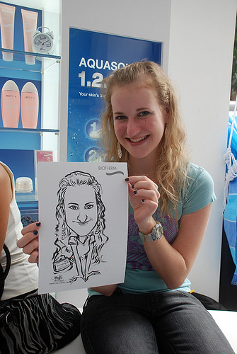 Caricature live sketching for Biotherm Roadshow Loreal - 13