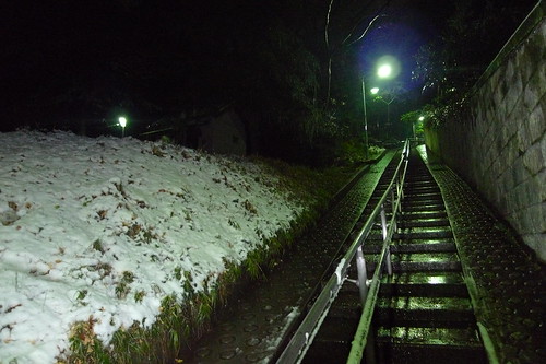 The stairs back to Wakeijuku