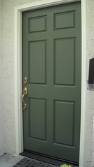 New Door- Stucco Repair & Complete Paint