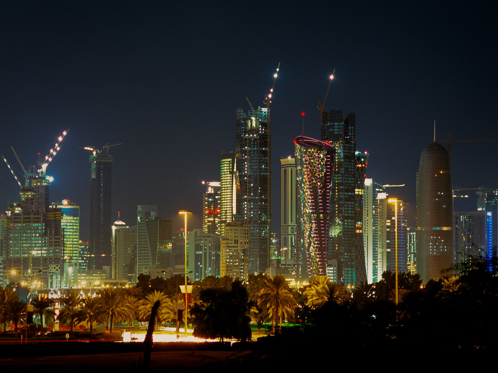 Medium Doha Night Skyline Velvia