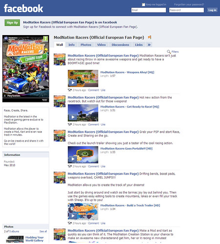 ModNation Racers Facebook - The Wall