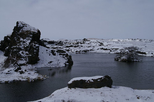 Winter at lake Myvatn