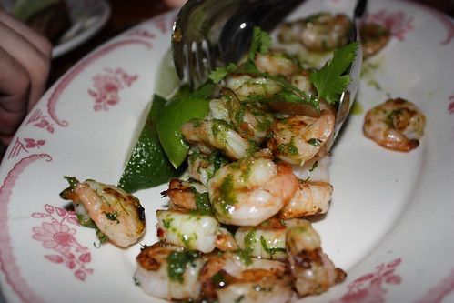 Grilled shrimp; it came after the appetizers, and got very little love, as we were all already full. 